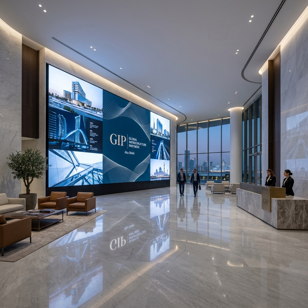 Premium Corporate LED Lobby Display UAE